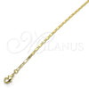Oro Laminado Basic Anklet, Gold Filled Style Polished, Golden Finish, 04.213.0096.10 (02 MM Thickness, 10 Inches Length)