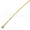 Oro Laminado Basic Anklet, Gold Filled Style Polished, Golden Finish, 04.213.0096.10 (02 MM Thickness, 10 Inches Length)