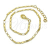 Oro Laminado Basic Anklet, Gold Filled Style Polished, Golden Finish, 04.213.0096.10 (02 MM Thickness, 10 Inches Length)