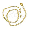 Oro Laminado Basic Anklet, Gold Filled Style Polished, Golden Finish, 04.213.0096.10 (02 MM Thickness, 10 Inches Length)
