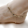 Oro Laminado Basic Anklet, Gold Filled Style Figaro Design, Polished, Golden Finish, 04.213.0113.10 (Thickness, 10 Inches Length)