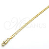 Oro Laminado Basic Bracelet, Gold Filled Style Mariner Design, Polished, Golden Finish, 03.63.1828.08 (0.80 Gauge, 04 MM Thickness, 8 Inches Length)
