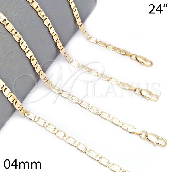 Oro Laminado Basic Necklace, Gold Filled Style Polished, Golden Finish, 04.63.1346.24