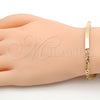Oro Laminado ID Bracelet, Gold Filled Style Polished, Golden Finish, 03.168.0017.08 (0.80 Gauge, 04 MM Thickness, 8 Inches Length)