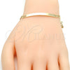Oro Laminado ID Bracelet, Gold Filled Style Polished, Golden Finish, 03.168.0017.08 (0.80 Gauge, 04 MM Thickness, 8 Inches Length)
