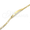 Oro Laminado ID Bracelet, Gold Filled Style Polished, Golden Finish, 03.168.0017.08 (0.80 Gauge, 04 MM Thickness, 8 Inches Length)