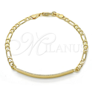 Gold Filled Bracelet — ID Bracelet Polished 03. 0.80 Gauge 04 MM — main product view — SKU 118963 | Oro Laminado brazalete — ID Bracelet pulido 03. 0.80 Gauge 04 MM — SKU 118963