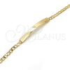 Oro Laminado ID Bracelet, Gold Filled Style Polished, Golden Finish, 03.168.0018.08 (0.80 Gauge, 04 MM Thickness, 8 Inches Length)