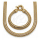 Oro Laminado Necklace and Bracelet, Gold Filled Style Greek Key Design, Polished, Golden Finish, 06.179.0001