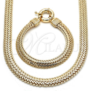 Gold Filled Bracelet — Necklace and Bracelet Greek Key Design Polished 06. — main product view — SKU 118982 | Oro Laminado brazalete — Necklace and Bracelet Greek Key diseño pulido 06. — SKU 118982