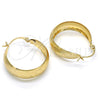 Oro Laminado Medium Hoop, Gold Filled Style Polished, Golden Finish, 02.106.0001.30