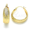 Oro Laminado Medium Hoop, Gold Filled Style Polished, Golden Finish, 02.106.0001.30