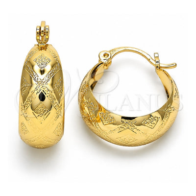 Oro Laminado Small Hoop, Gold Filled Style Polished, Golden Finish, 02.106.0004.20