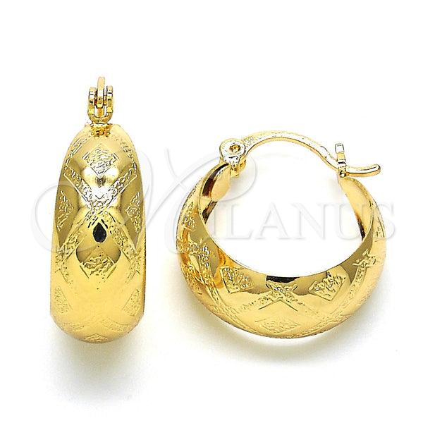 Gold Filled Hoop Earrings — Small Hoop Polished 02. — main product view — SKU 119035 | Oro Laminado aretes de aro — Small Hoop pulido 02. — SKU 119035