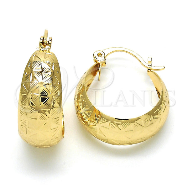 Gold Filled Hoop Earrings — Small Hoop Polished 02. — main product view — SKU 119043 | Oro Laminado aretes de aro — Small Hoop pulido 02. — SKU 119043
