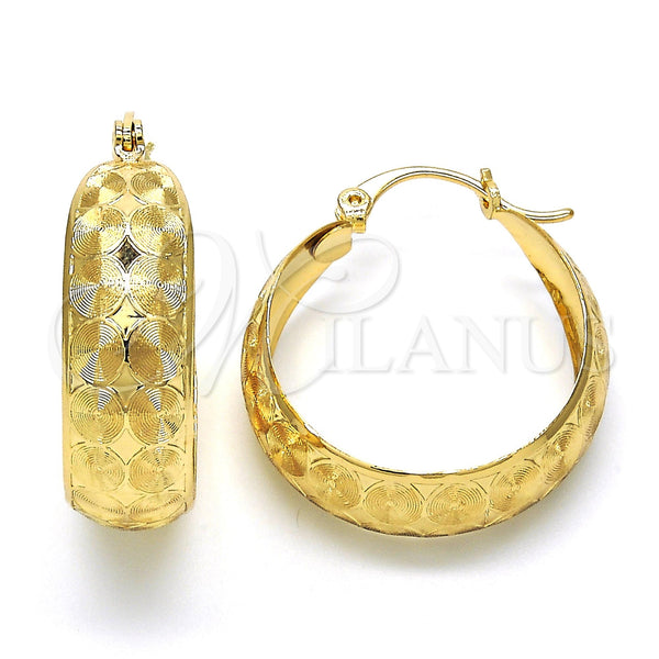 Gold Filled Hoop Earrings — Medium Hoop Polished 02. — main product view — SKU 119052 | Oro Laminado aretes de aro — Medium Hoop pulido 02. — SKU 119052