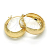 Oro Laminado Small Hoop, Gold Filled Style Matte Finish, Golden Finish, 02.106.0015.20