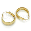 Oro Laminado Medium Hoop, Gold Filled Style Matte Finish, Golden Finish, 02.106.0015.30