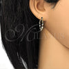 Oro Laminado Small Hoop, Gold Filled Style Twist Design, Matte Finish, Tricolor, 02.96.0078.1.20