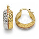 Oro Laminado Small Hoop, Gold Filled Style Diamond Cutting Finish, Tricolor, 02.163.0038.1.20