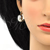 Oro Laminado Small Hoop, Gold Filled Style Diamond Cutting Finish, Tricolor, 02.163.0035.1.20