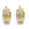 Gold Filled Small Hoop, Tricolor, 02.163.0039.1.15