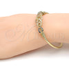 Oro Laminado Individual Bangle, Gold Filled Style Diamond Cutting Finish, Tricolor, 07.311.0006.1 (03 MM Thickness, One size fits all)