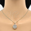 Oro Laminado Pendant Necklace, Gold Filled Style with White Cubic Zirconia, Diamond Cutting Finish, Golden Finish, 04.63.1352.18 (02 MM Thickness, 18 Inches Length)