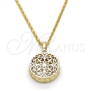 Gold Filled Necklace — Pendant Necklace with White Cubic Zirconia Diamond Cutting — main product view — SKU 119127 | Oro Laminado collar — Pendant Necklace with blanco Cubic Zirconia Diamond Cutting — SKU 119127