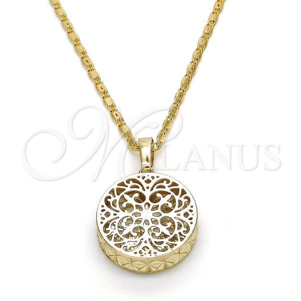Gold Filled Necklace — Pendant Necklace with White Cubic Zirconia Diamond Cutting — main product view — SKU 119127 | Oro Laminado collar — Pendant Necklace with blanco Cubic Zirconia Diamond Cutting — SKU 119127