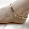 Oro Laminado Basic Anklet, Gold Filled Style Pave Cuban Design, Polished, Golden Finish, 04.213.0119.10 (06 MM Thickness, 10 Inches Length)