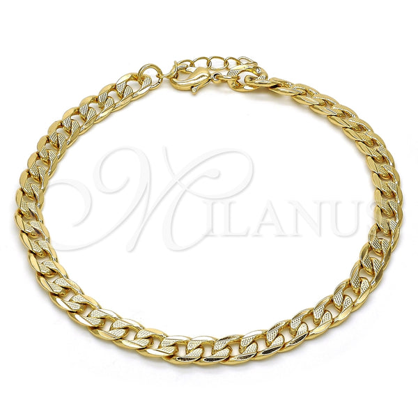 Gold Filled Anklet — Basic Anklet Pave Cuban Design Polished 04. 06 — main product view — SKU 119199 | Oro Laminado tobillera — básico Anklet Pave Cuban diseño pulido 04. 06 — SKU 119199