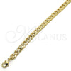 Oro Laminado Basic Necklace, Gold Filled Style Pave Cuban Design, Polished, Golden Finish, 04.213.0119.24 (06 MM Thickness, 24 Inches Length)
