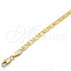 Oro Laminado Basic Bracelet, Gold Filled Style Mariner Design, Diamond Cutting Finish, Golden Finish, 04.63.1357.08 (05 MM Thickness, 8 Inches Length)
