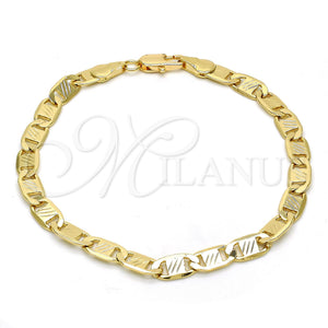 Gold Filled Bracelet — Basic Bracelet Mariner Design Diamond Cutting 04.63. 05 — main product view — SKU 119201 | Oro Laminado brazalete — básico Bracelet Mariner diseño Diamond Cutting 04.63. 05 — SKU 119201