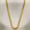Oro Laminado Basic Necklace, Gold Filled Style Miami Cuban Design, Polished, Golden Finish, 04.63.1359.24 (05 MM Thickness, 24 Inches Length)