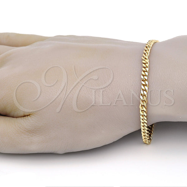 Gold Filled Bracelet — Basic Bracelet Miami Cuban Design Polished 04.63. Gauge — alternate product view — SKU 119210 | Oro Laminado brazalete — básico Bracelet Miami Cuban diseño pulido 04.63. Gauge — SKU 119210