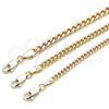 Oro Laminado Basic Bracelet, Gold Filled Style Miami Cuban Design, Polished, Golden Finish, 04.63.1360.07 (100 Gauge, Thickness, 7 Inches Length)