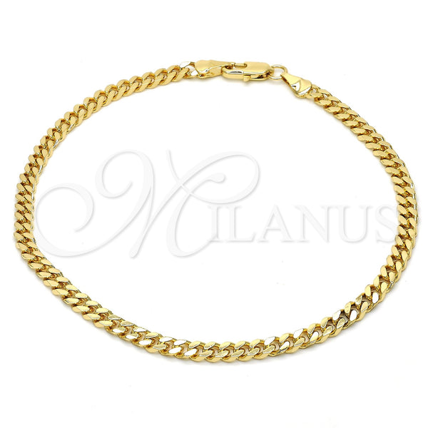 Gold Filled Anklet — Basic Anklet Miami Cuban Design Diamond Cutting 04.63. — main product view — SKU 119211 | Oro Laminado tobillera — básico Anklet Miami Cuban diseño Diamond Cutting 04.63. — SKU 119211