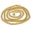 Oro Laminado Basic Necklace, Gold Filled Style Miami Cuban Design, Polished, Golden Finish, 04.63.1360.24 (100 Gauge, Thickness, 24 Inches Length)