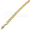 Oro Laminado Basic Anklet, Gold Filled Style Polished, Golden Finish, 04.63.1362.10 (07 MM Thickness, 10 Inches Length)