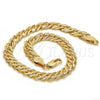 Oro Laminado Basic Anklet, Gold Filled Style Polished, Golden Finish, 04.63.1362.10 (07 MM Thickness, 10 Inches Length)