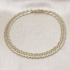 Oro Laminado Basic Anklet, Gold Filled Style Polished, Golden Finish, 04.63.1362.10 (07 MM Thickness, 10 Inches Length)