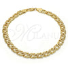 Oro Laminado Basic Anklet, Gold Filled Style Polished, Golden Finish, 04.63.1362.10 (07 MM Thickness, 10 Inches Length)