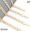 Oro Laminado Basic Necklace, Gold Filled Style Polished, Golden Finish, 04.63.1362.24 (Thickness, 24 Inches Length)