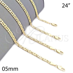 Gold Filled Necklace — Basic Necklace Polished 04.63. 05 MM Thickness 24 — main product view — SKU 119221 | Oro Laminado collar — básico Necklace pulido 04.63. 05 MM Thickness 24 — SKU 119221