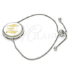 Rhodium Gold Filled Fancy Bracelet, with White Micro Pave, Polished, Rhodium Finish, 03.313.0011.1.10 (01 MM Thickness, 10 Inches Length)