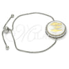 Rhodium Gold Filled Fancy Bracelet, with White Micro Pave, Polished, Rhodium Finish, 03.313.0011.1.10 (01 MM Thickness, 10 Inches Length)