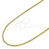 Oro Laminado Basic Necklace, Gold Filled Style Box Design, Polished, Golden Finish, 04.313.0009.28 (01 MM Thickness, 28 Inches Length)