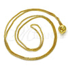 Oro Laminado Basic Necklace, Gold Filled Style Box Design, Polished, Golden Finish, 04.313.0009.28 (01 MM Thickness, 28 Inches Length)